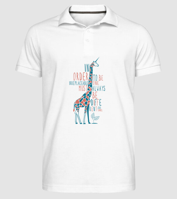 Giraffe model alb pe tricou