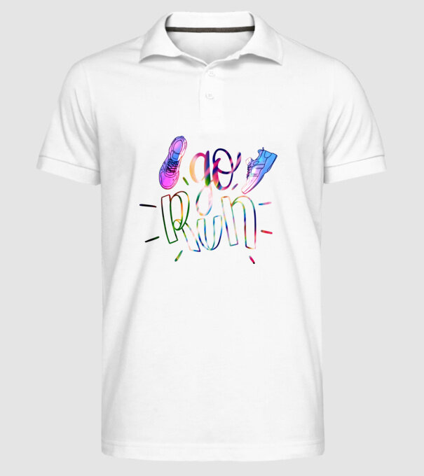 Go run holo model alb pe tricou