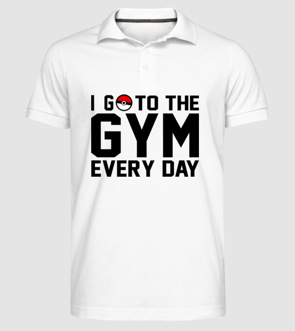 Gym every day model alb pe tricou