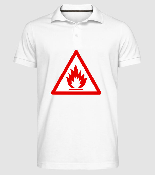 Inflamabil model alb pe tricou