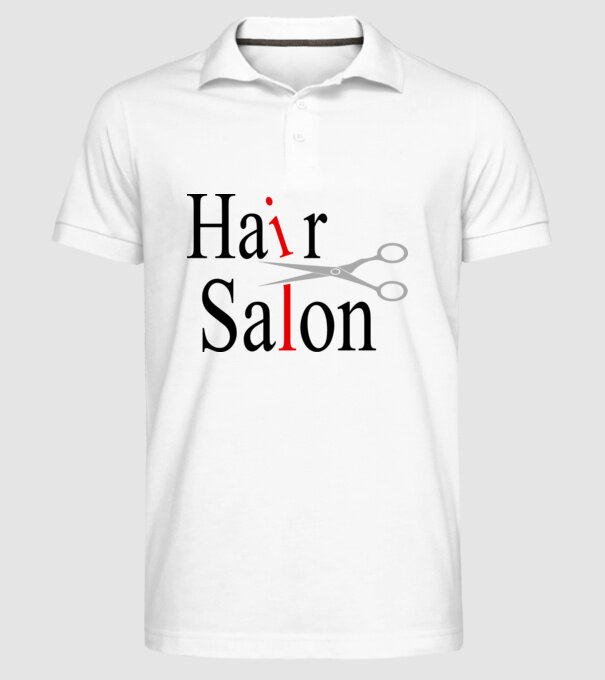 Hair Salon model alb pe tricou