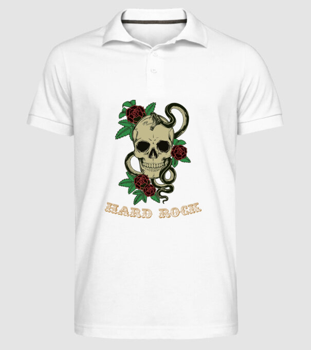 Hard Rock 1 model alb pe tricou