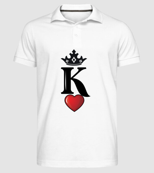 Cuplu HeartKing model alb pe tricou