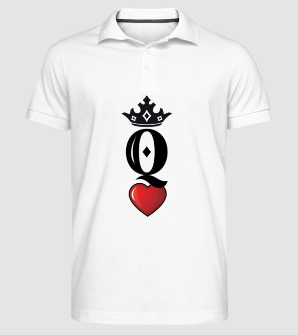 Cuplu HeartQueen model alb pe tricou