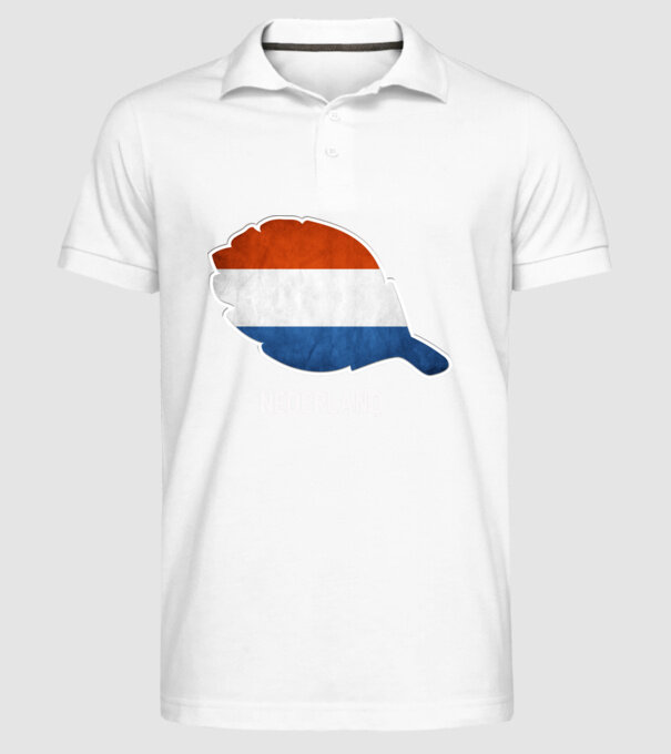 Steag olandez model alb pe tricou