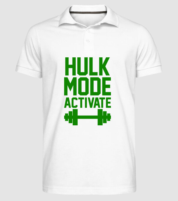 Hulk mode model alb pe tricou