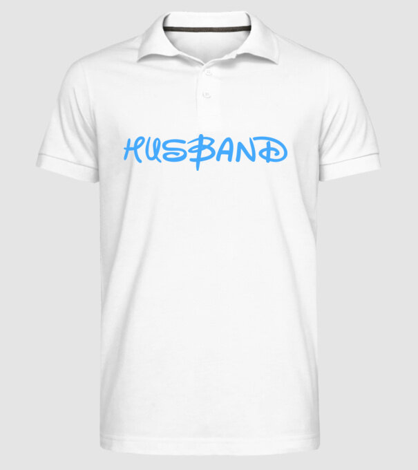 Husband model alb pe tricou