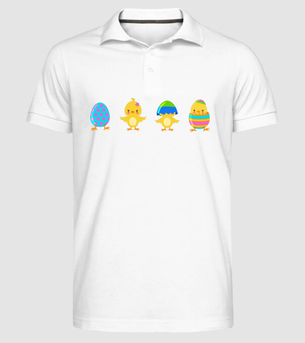 Paște numai pui model alb pe tricou