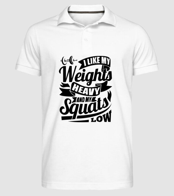 I like my weights model alb pe tricou