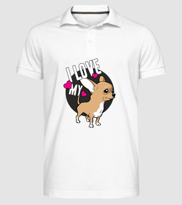 I love my Chihuahua model alb pe tricou