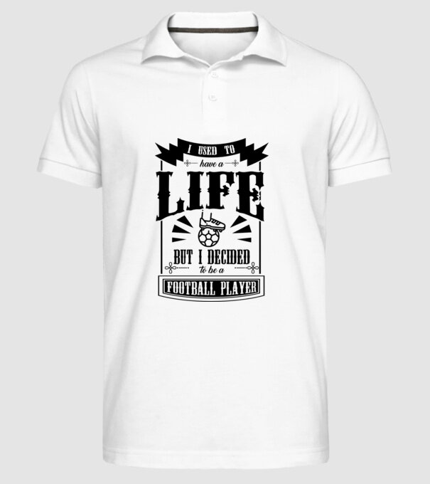 I used to have a life FOTBALIST model alb pe tricou