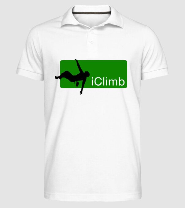 iClimb model alb pe tricou