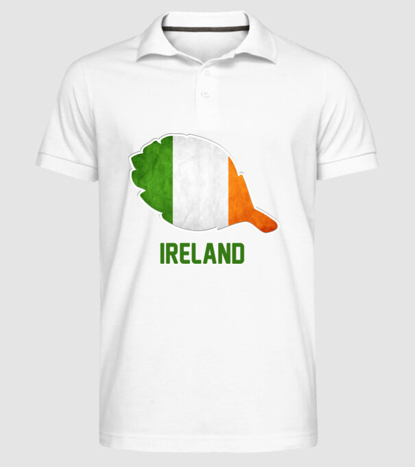Steag irlandez model alb pe tricou
