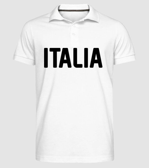 Italia model alb pe tricou