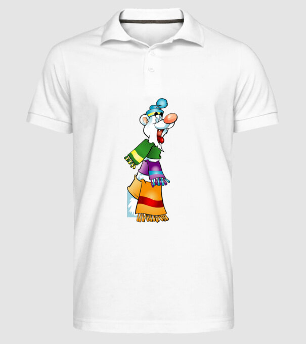 urs polar model alb pe tricou