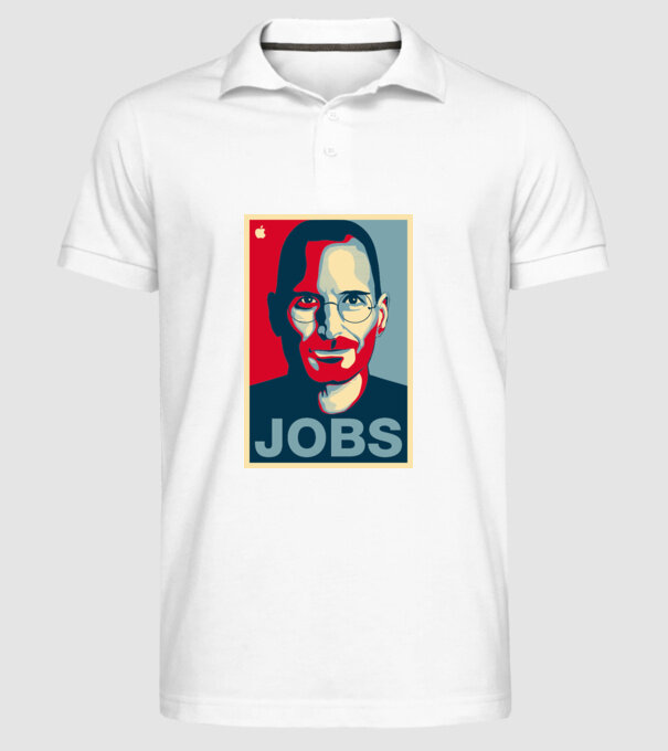 Jobs pop art model alb pe tricou