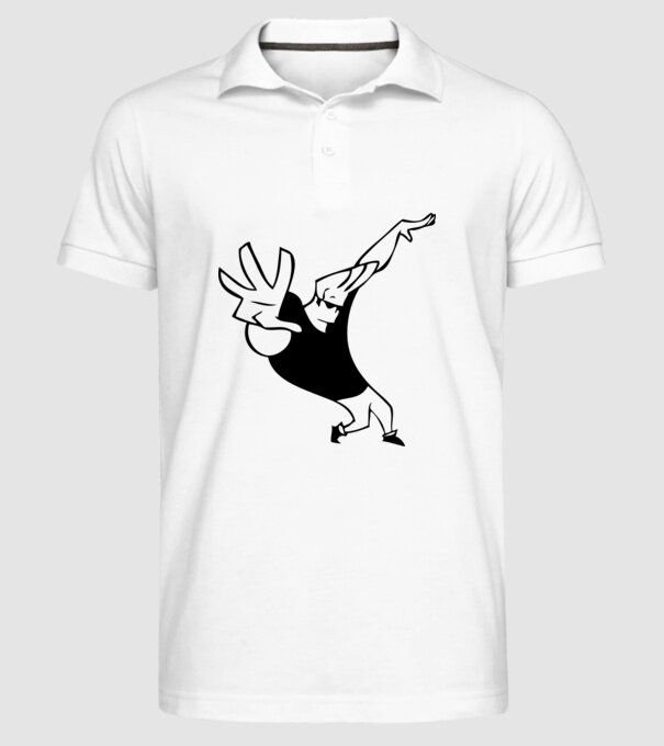 model alb pe tricou