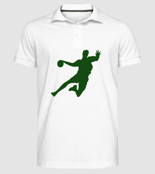 Voleibalist model alb pe tricou