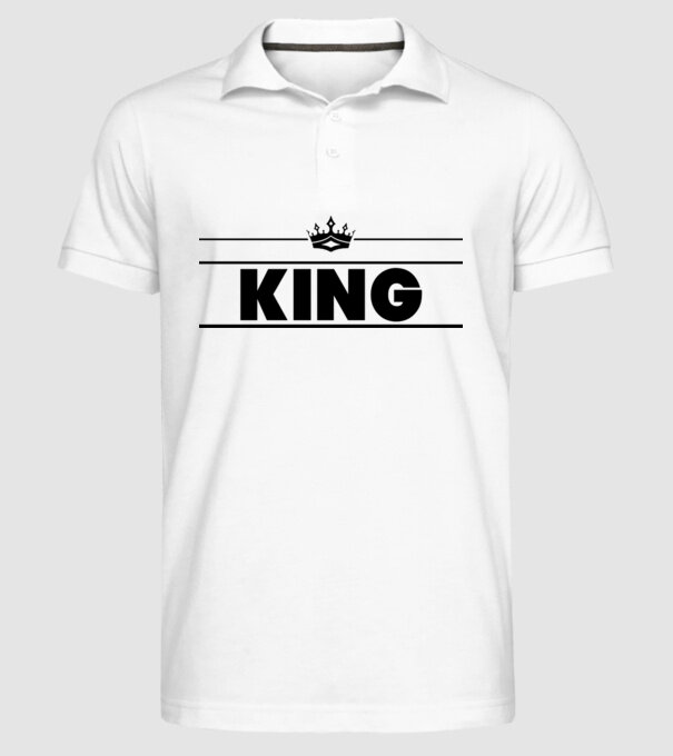 King model alb pe tricou