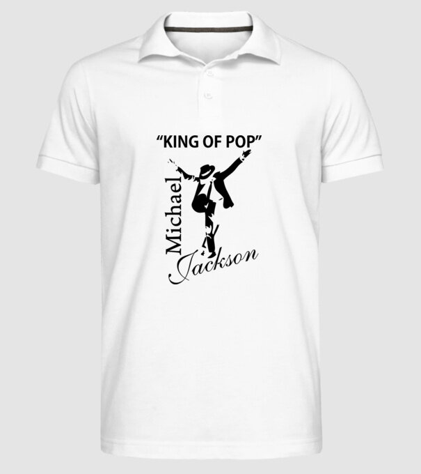 King Of Pop model alb pe tricou