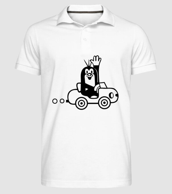 Cârtiță model alb pe tricou
