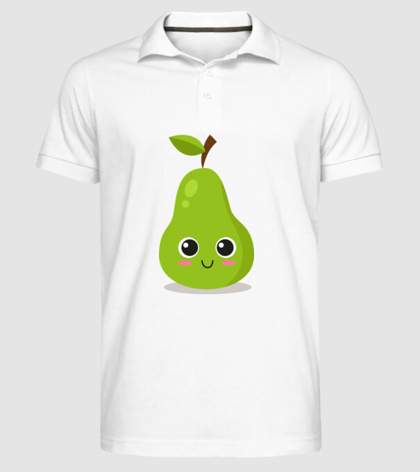 Pere model alb pe tricou