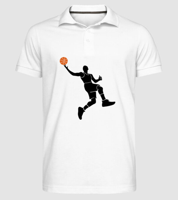 Baschet model alb pe tricou