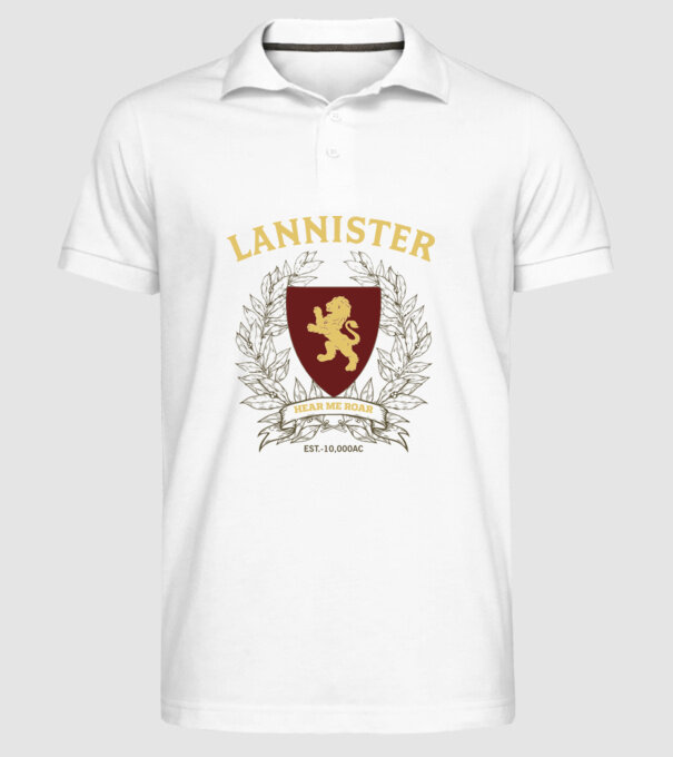 Lannister model alb pe tricou
