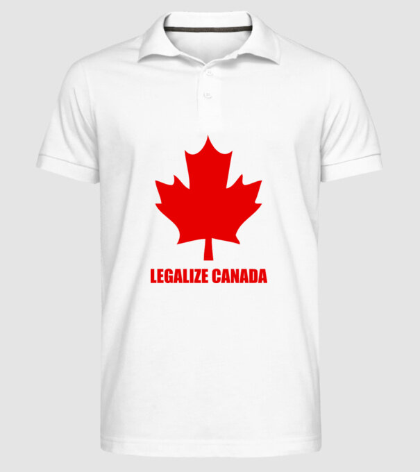 Legalize Canada model alb pe tricou