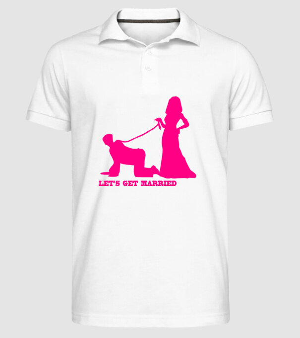 lets get married model alb pe tricou