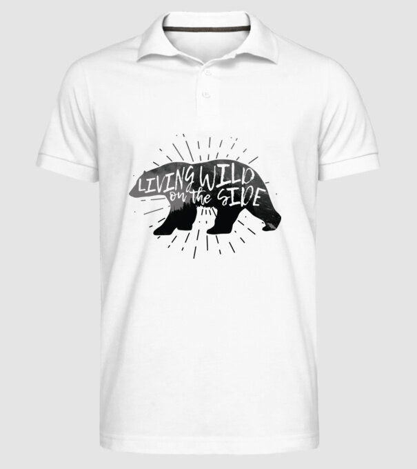 Living on a wild side model alb pe tricou