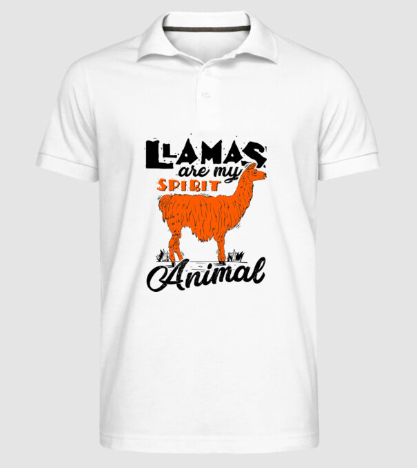 Llamas are my spirit animal model alb pe tricou