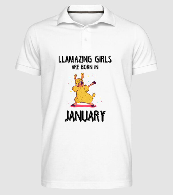 llamazing girls are born in january black model alb pe tricou