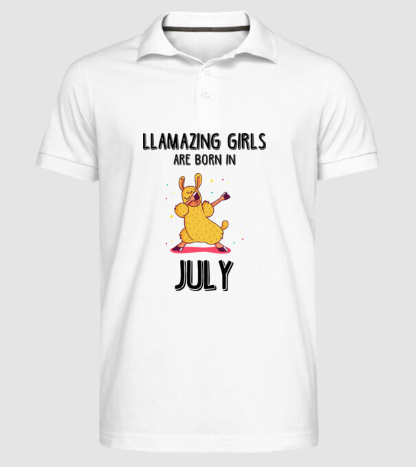 Llamazing girls are born in july black model alb pe tricou