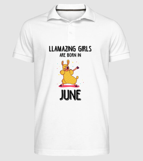 llamazing girls are born in june black model alb pe tricou