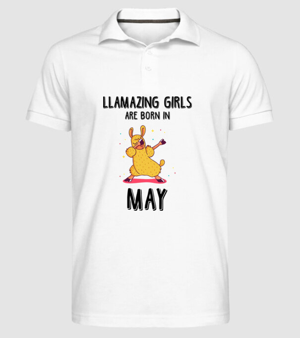 Llamazing girls are born in may black model alb pe tricou