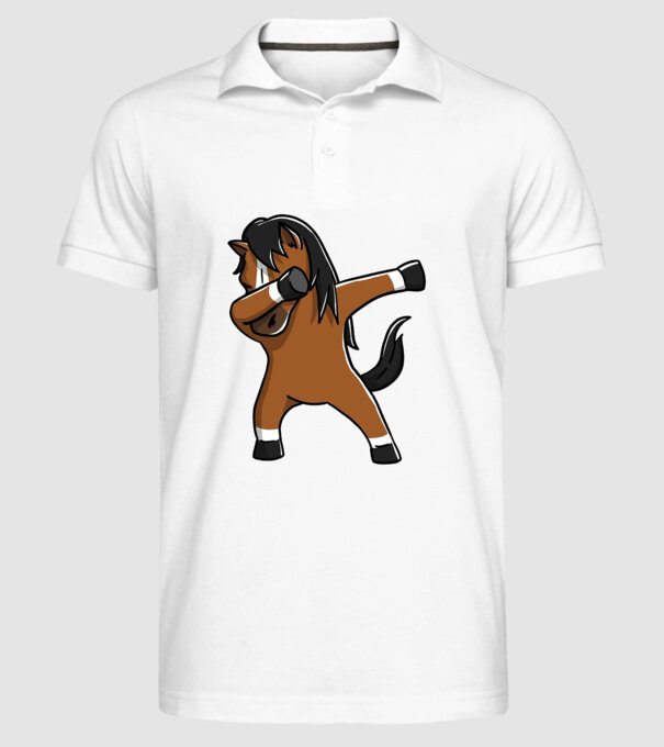 Cal DAB model alb pe tricou