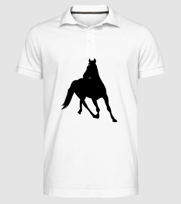 cal model alb pe tricou