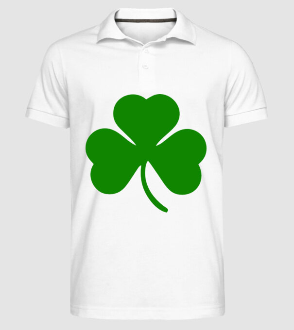 Trifoi model alb pe tricou
