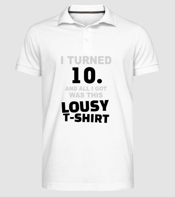 Lousy T-shirt 10 model alb pe tricou