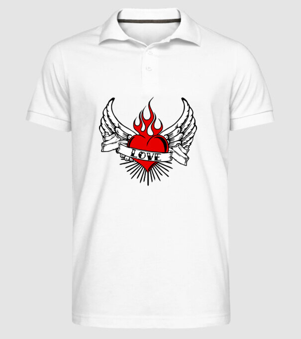 love model alb pe tricou