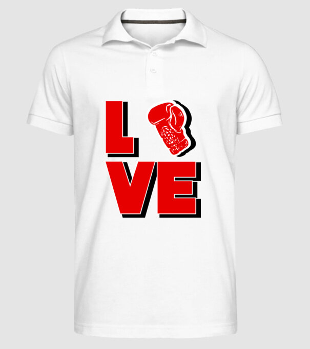 LOVE BOX model alb pe tricou