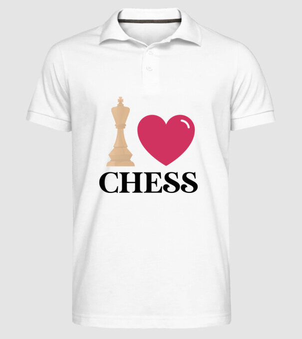 Love chess model alb pe tricou