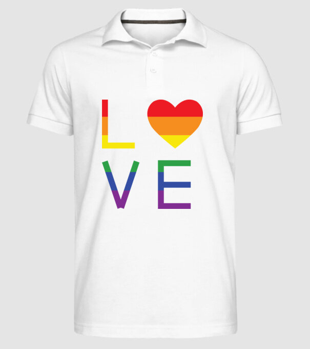 love lgbtq model alb pe tricou