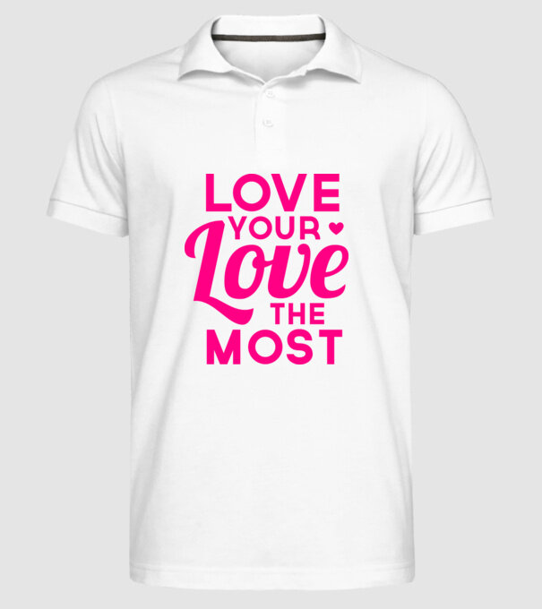 love most model alb pe tricou
