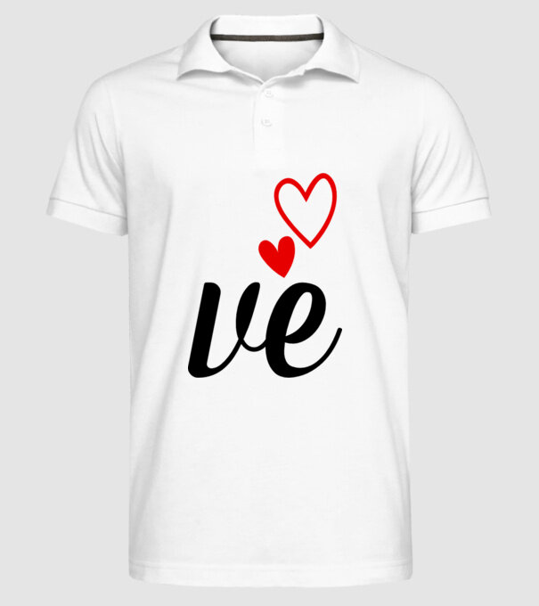 Cuplu LOVE model alb pe tricou