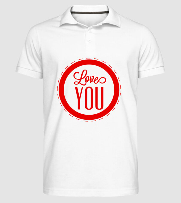 love you model alb pe tricou