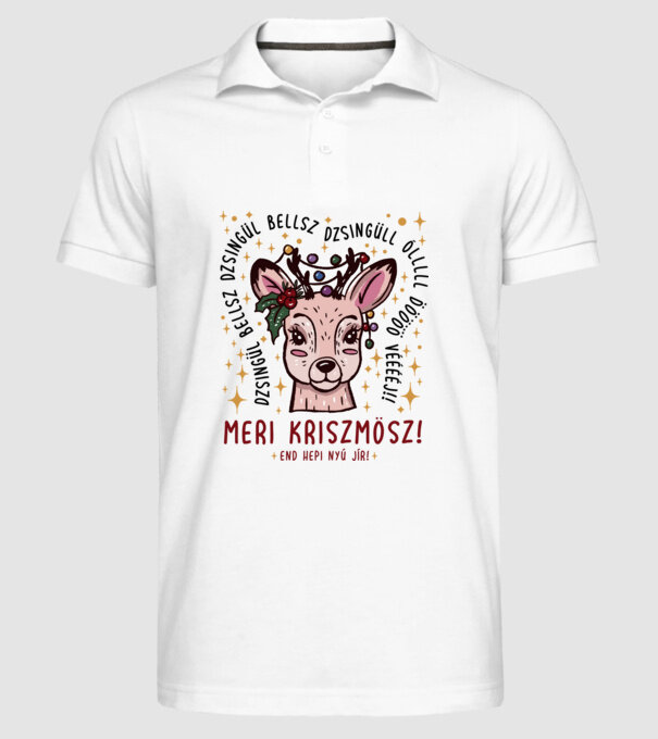 Cană dimensionată meri cristmăs djingăl bel model alb pe tricou