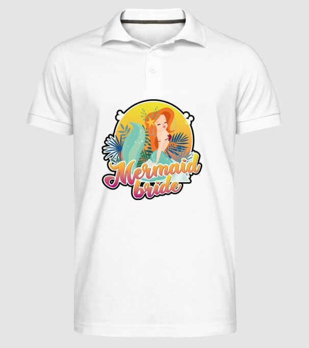 Mermaid bride hawaii model alb pe tricou