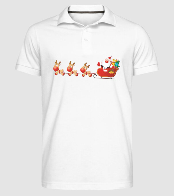 moș Nicolae model alb pe tricou